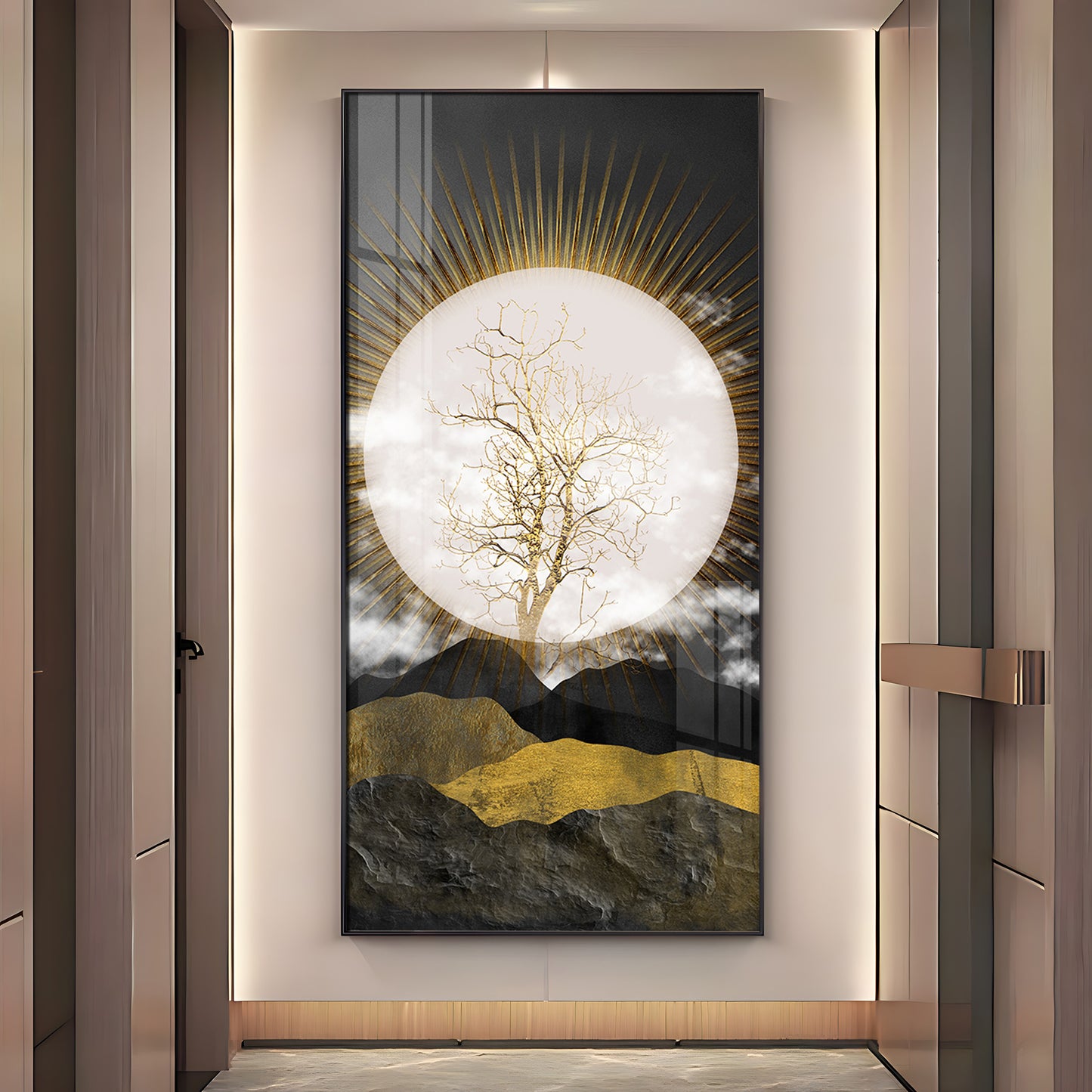 Full Moon Premium Acrylic Vertical Wall Art