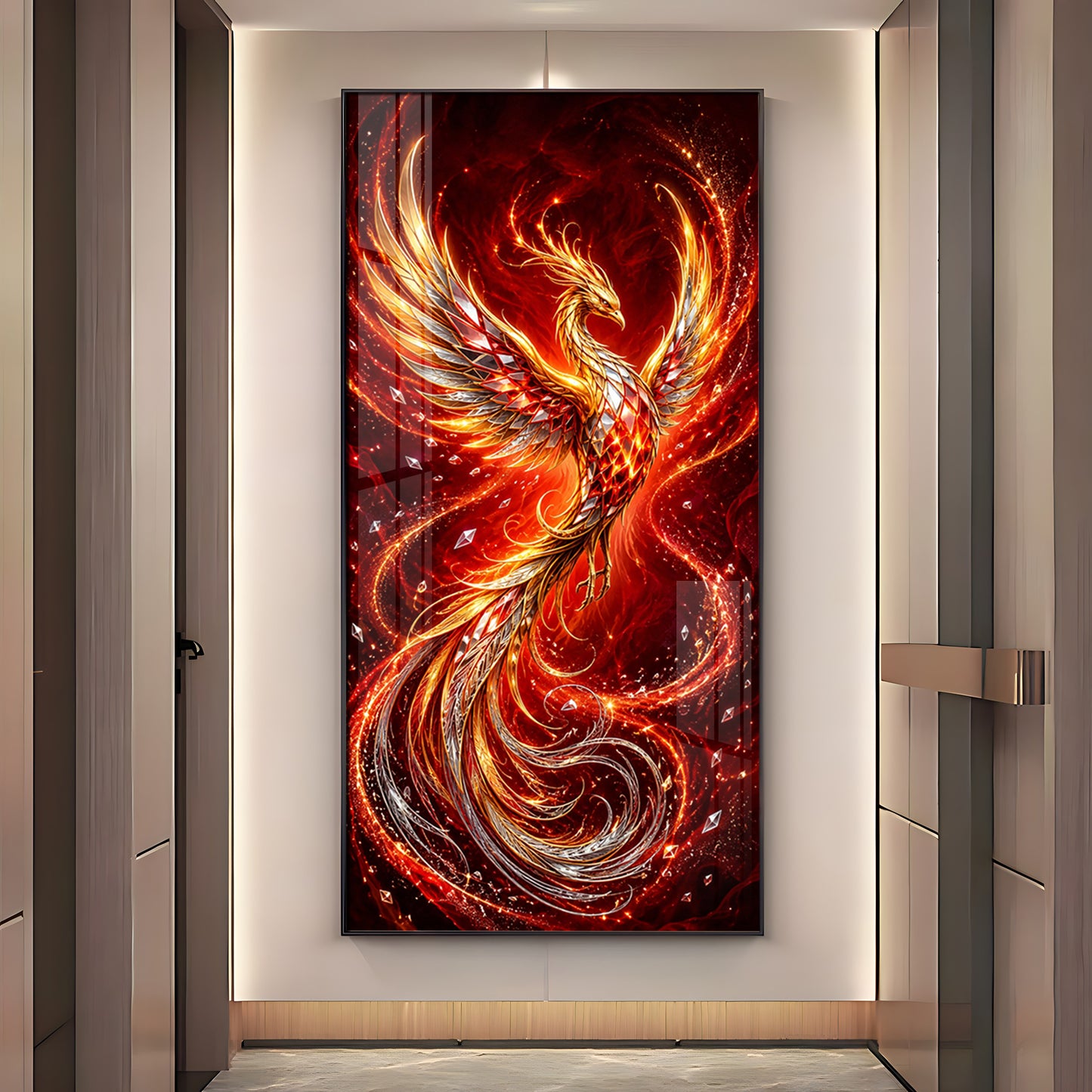 Beautiful Phoenix Premium Acrylic Vertical Wall Art
