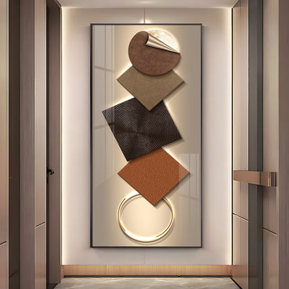 Elegant Geometry Abstract Design Premium Acrylic Vertical Wall Art