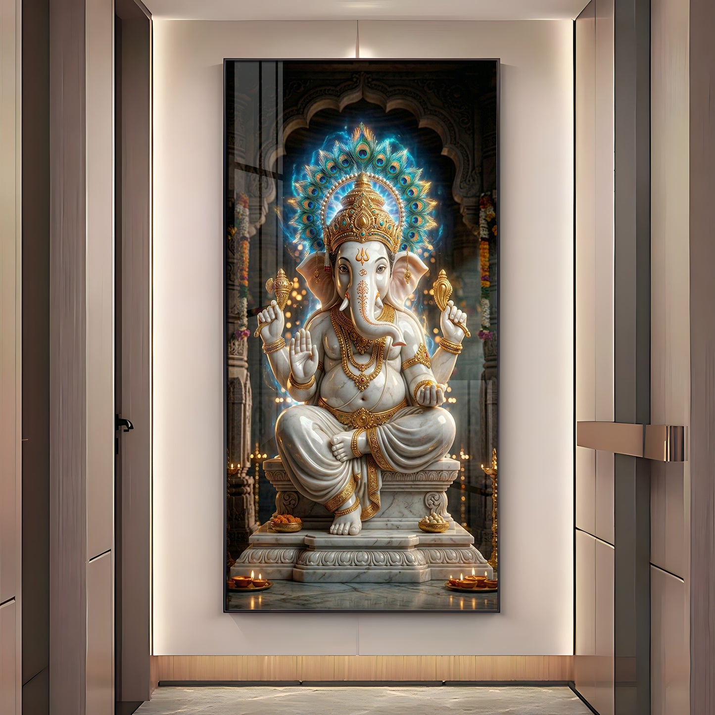 Ganesha Essence Premium Acrylic Vertical Wall Art