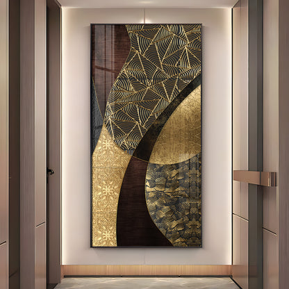 Golden Noir Elegance Premium Acrylic Vertical Wall Art