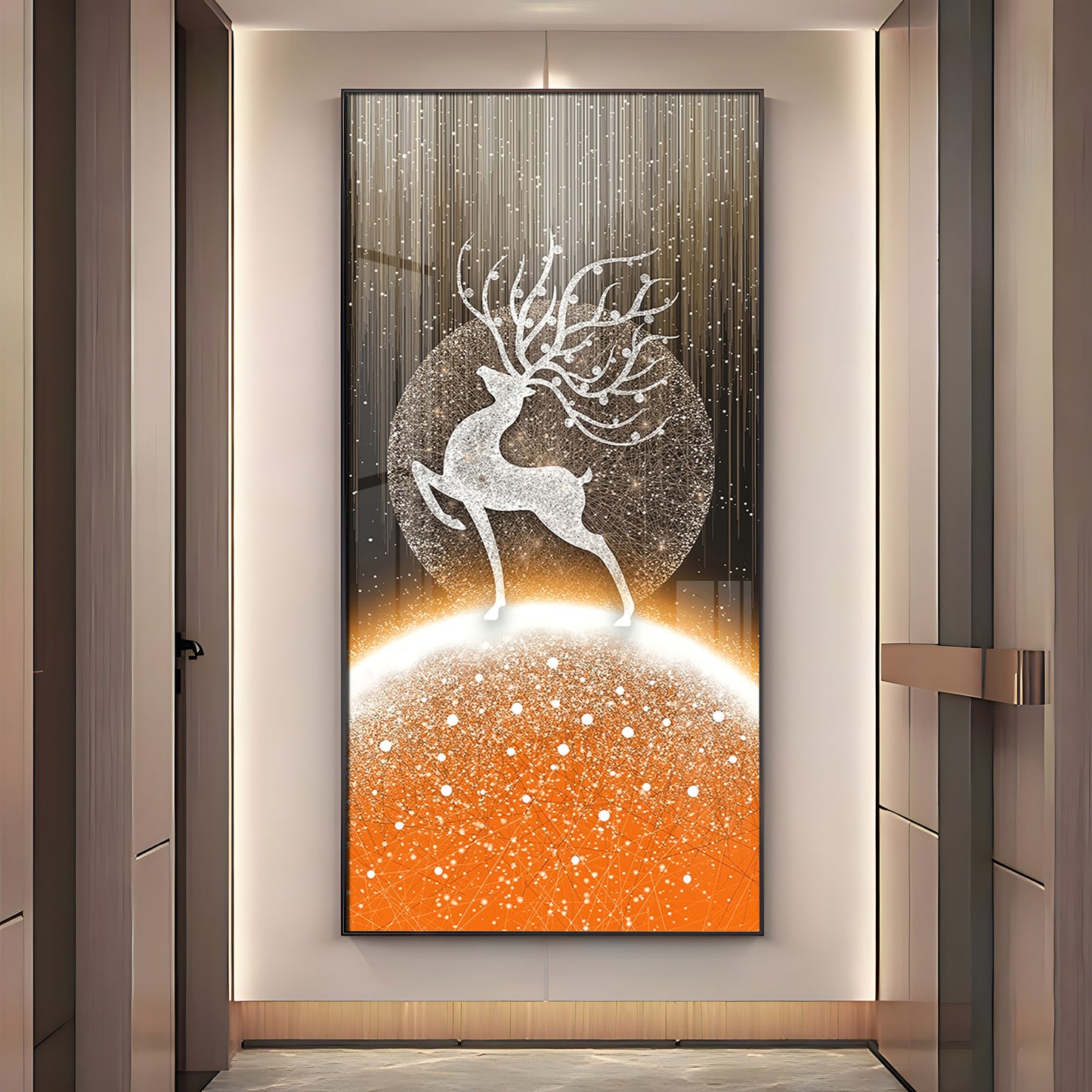 Majestic White Deer Premium Acrylic Vertical Wall Art