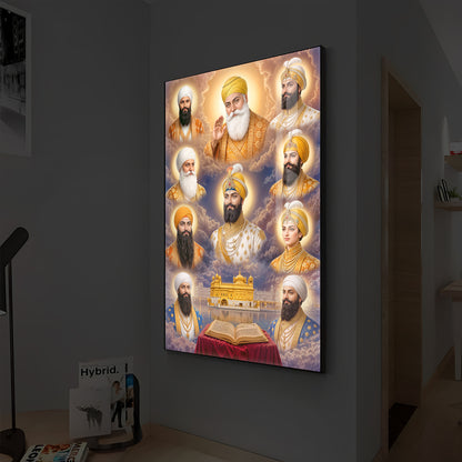 Guru's Essence Modern Luxury Backlight Vertical Wall Art
