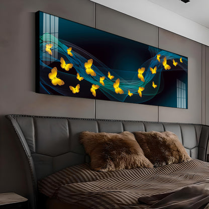 Golden Wing Dance Premium Acrylic Horizontal Wall Art
