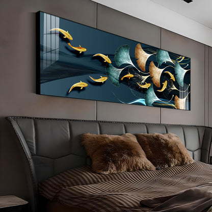 Glittering Goldfish Gala Premium Acrylic Horizontal Wall Art
