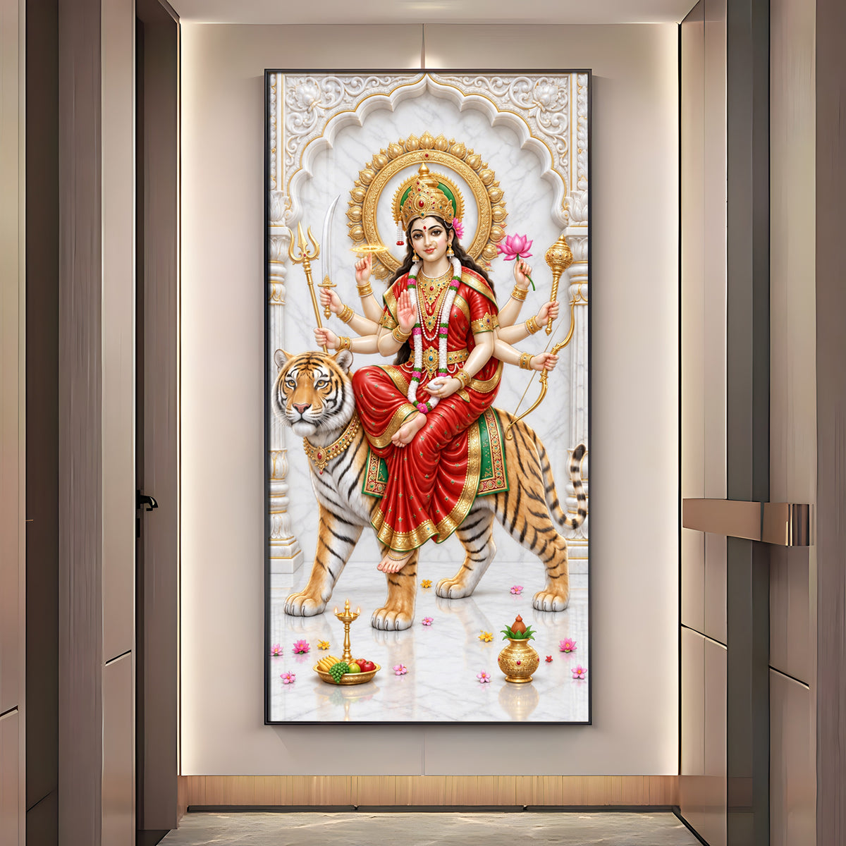 Maa Ambika Premium Acrylic Vertical Wall Art