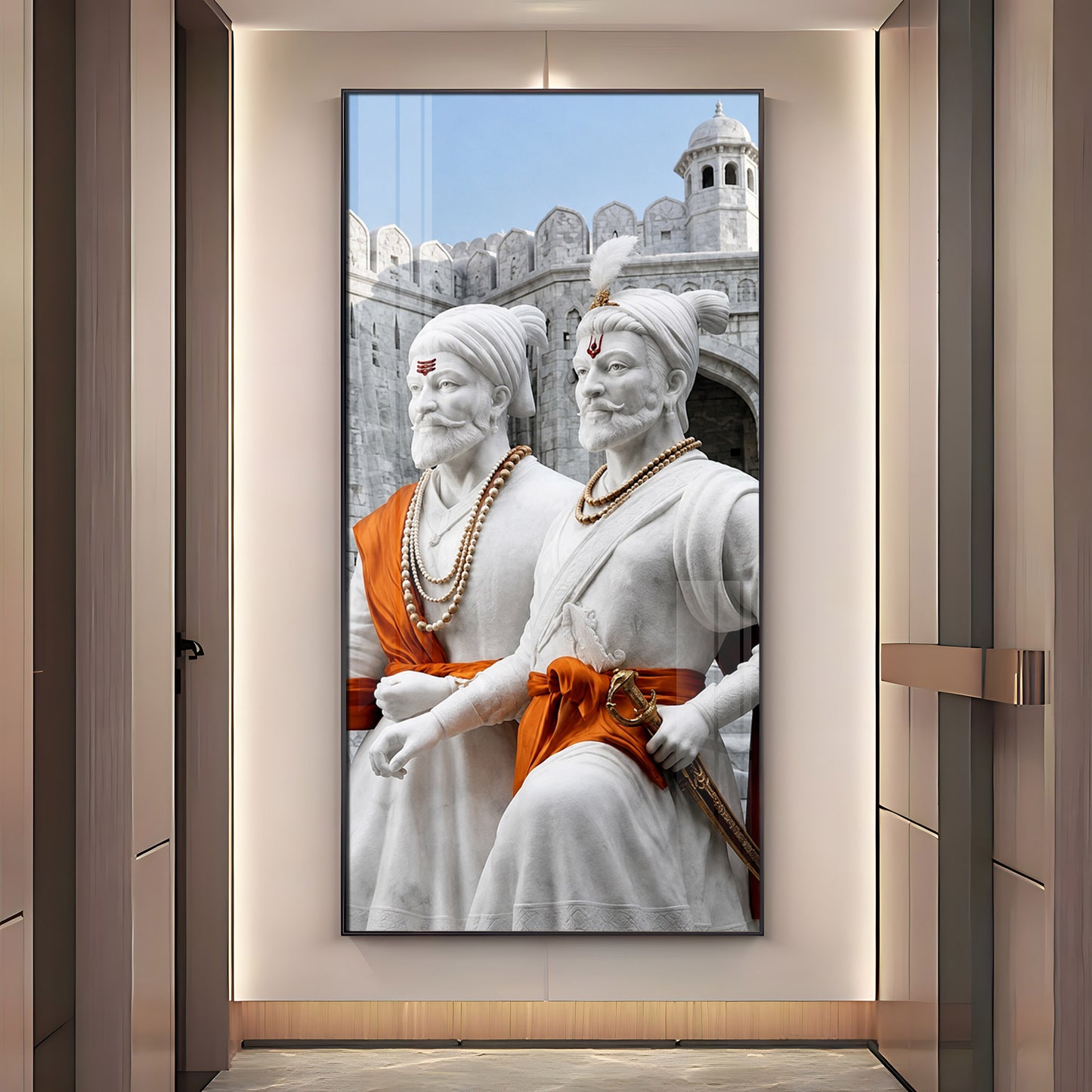 Chhatrapati Shivaji Maharaj & Sambhaji Maharaj Premium Acrylic Vertical Wall Art