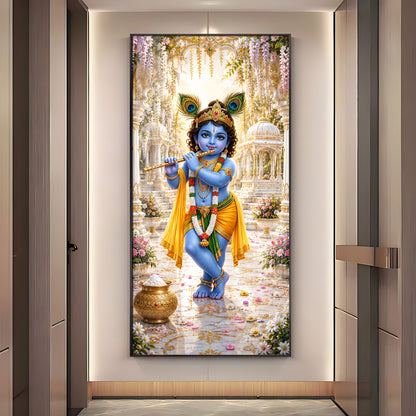 Divine Baal Gopal Premium Acrylic Vertical Wall Art
