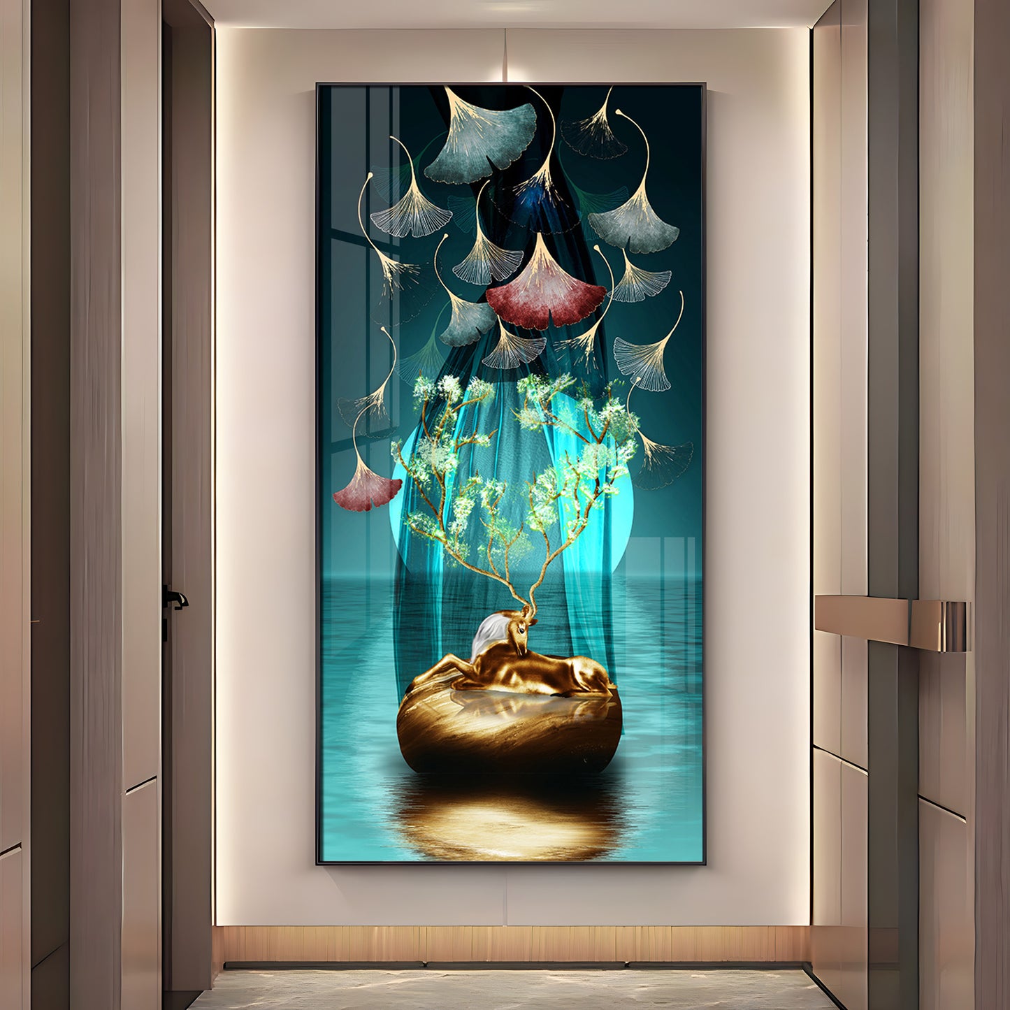 Elegant Petal Premium Acrylic Vertical Wall Art