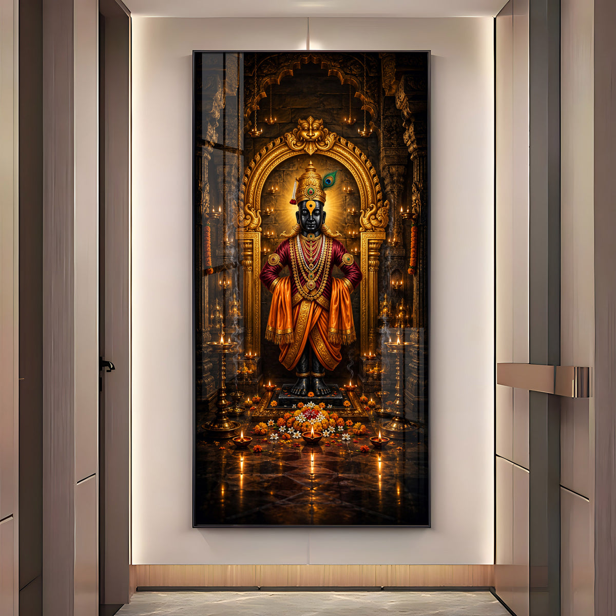 Lord Vithoba Premium Acrylic Vertical Wall Art
