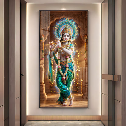 Krishna's Essence High-Definition Premium Acrylic Vertical Wall Art