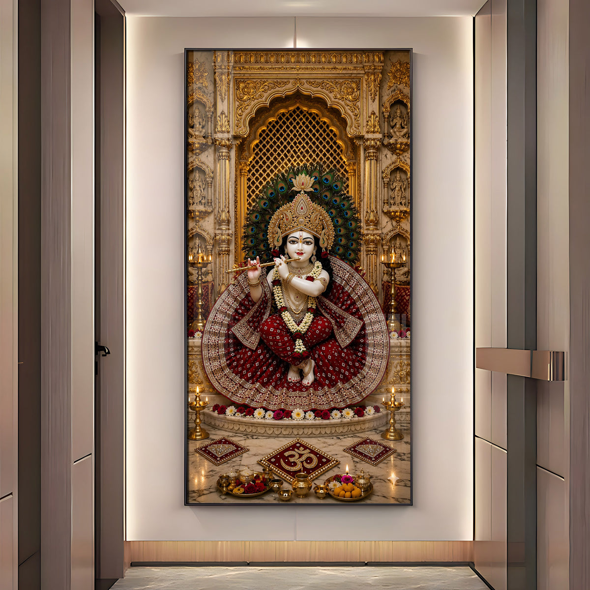 Divine Bal Gopal Krishna Premium Acrylic Vertical Wall Art
