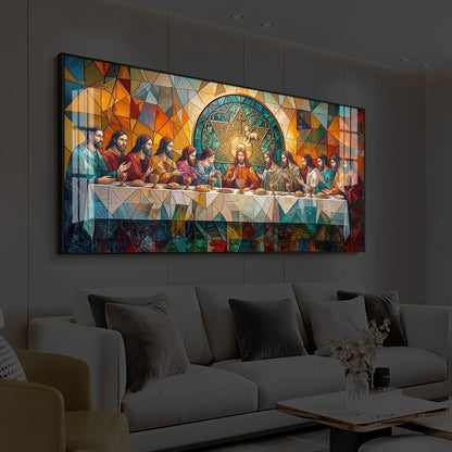 The last Supper Modern Luxury Backlight Horizontal Wall Art