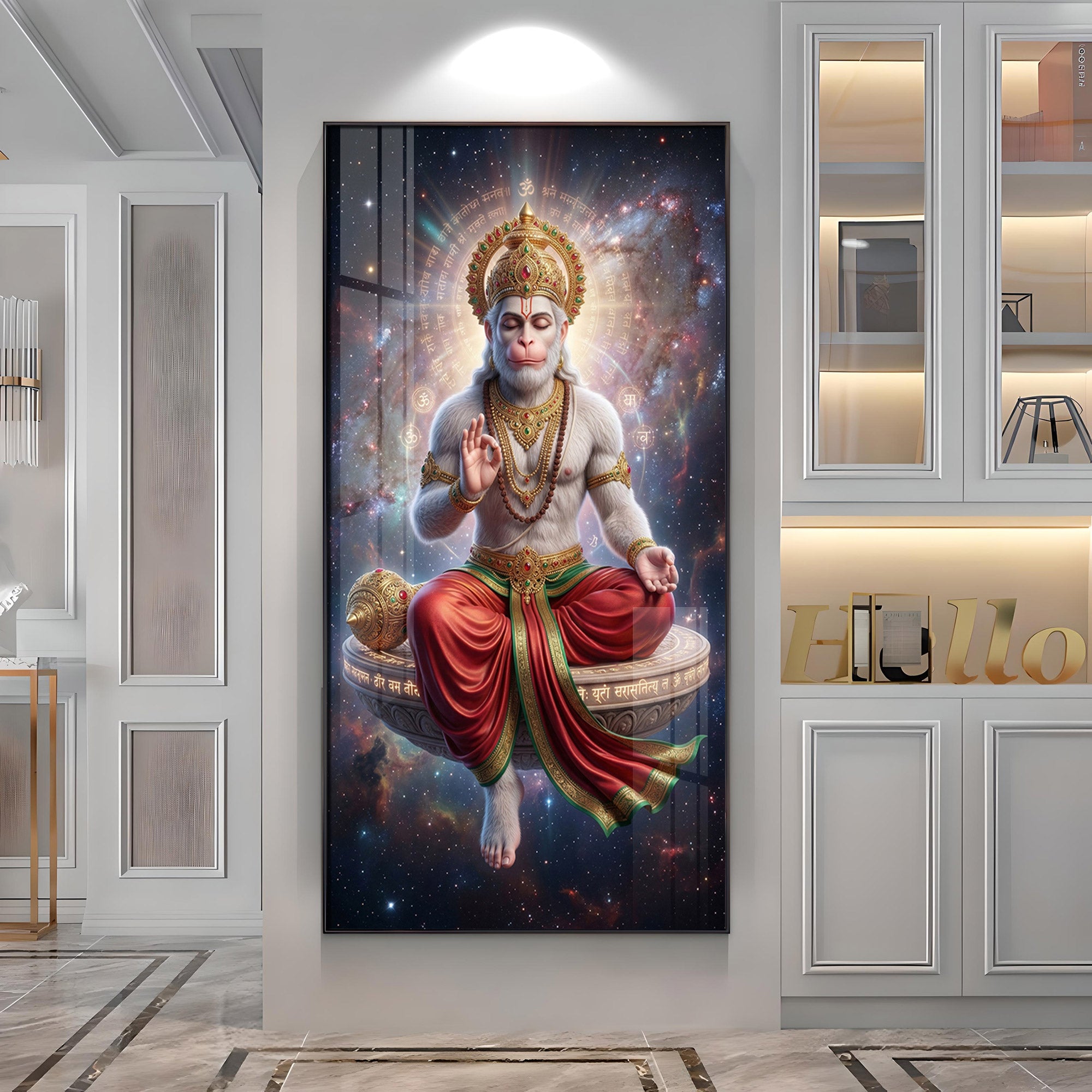 Hanuman's Blessing Premium Acrylic Vertical Wall Art