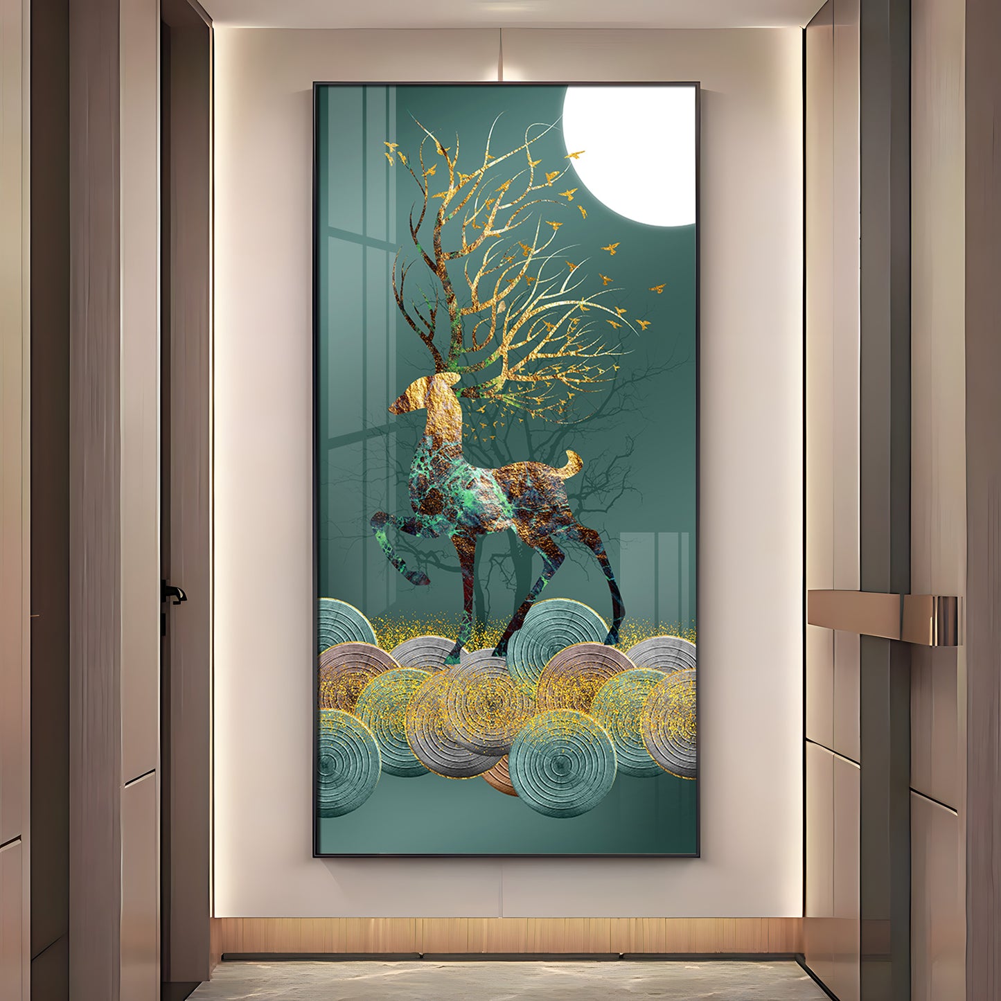 Colorful Deer Premium Acrylic Vertical Wall Art