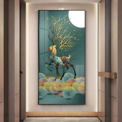 Colorful Deer Premium Acrylic Vertical Wall Art