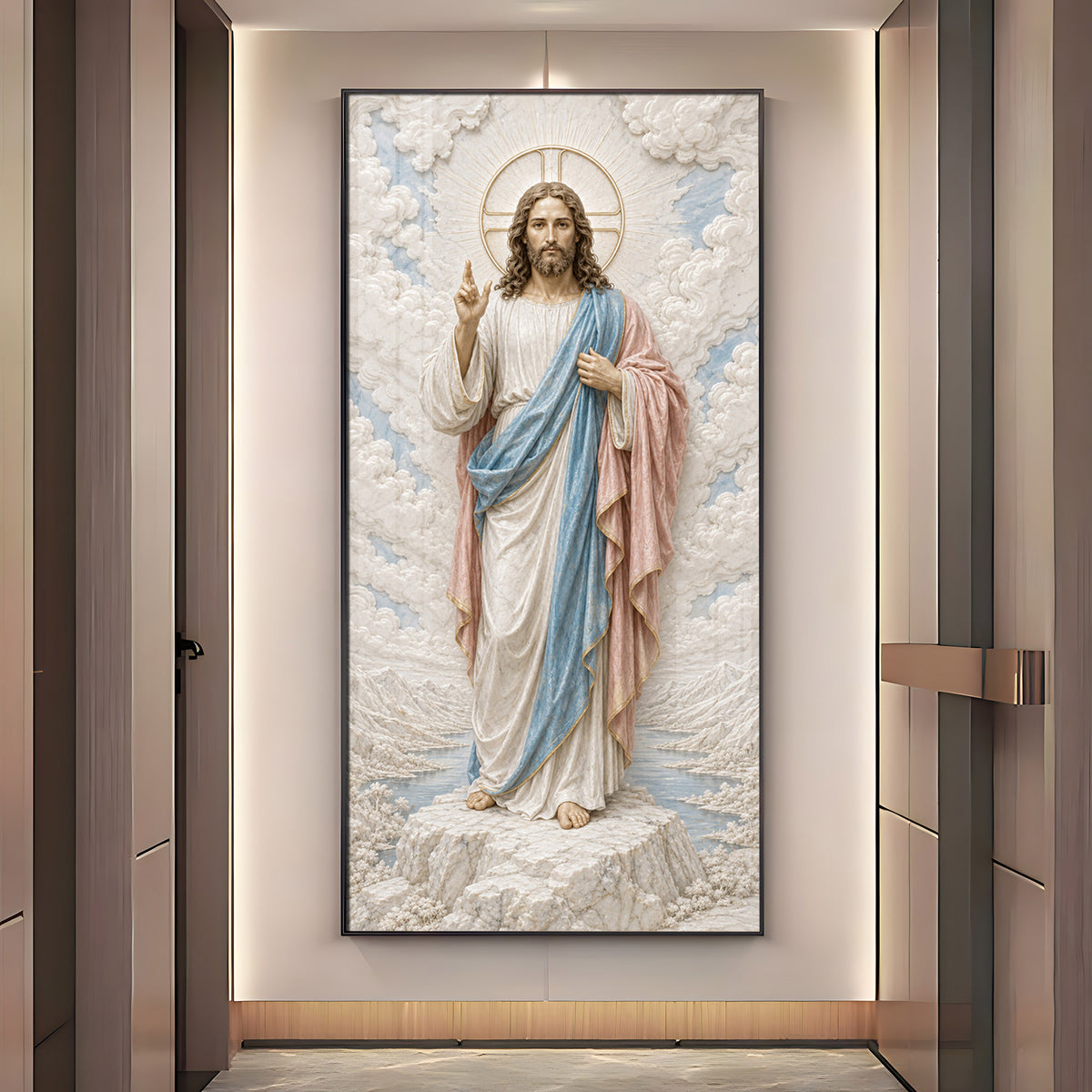 Jesus Christ Divine Premium Acrylic Vertical Wall Art