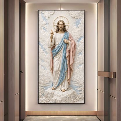 Jesus Christ Divine Premium Acrylic Vertical Wall Art