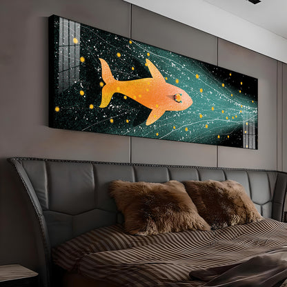Stellar Swim Of Fish Premium Acrylic Horizontal Wall Art