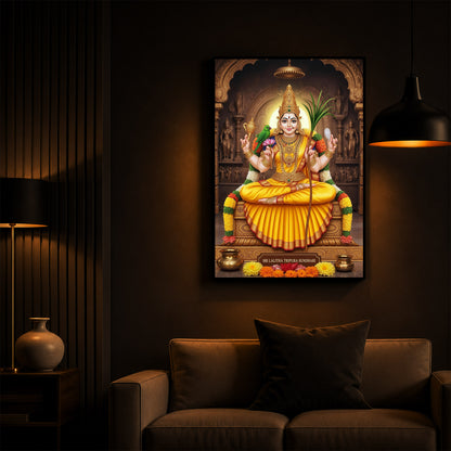 Sri Vidhya Sadhana Modern Luxury Backlight Vertical Wall Art