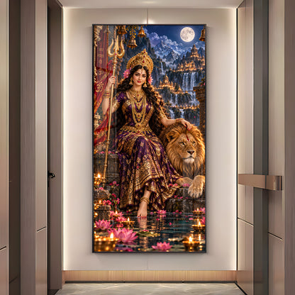 Divine Maa Jagdamba Premium Acrylic Vertical Wall Art