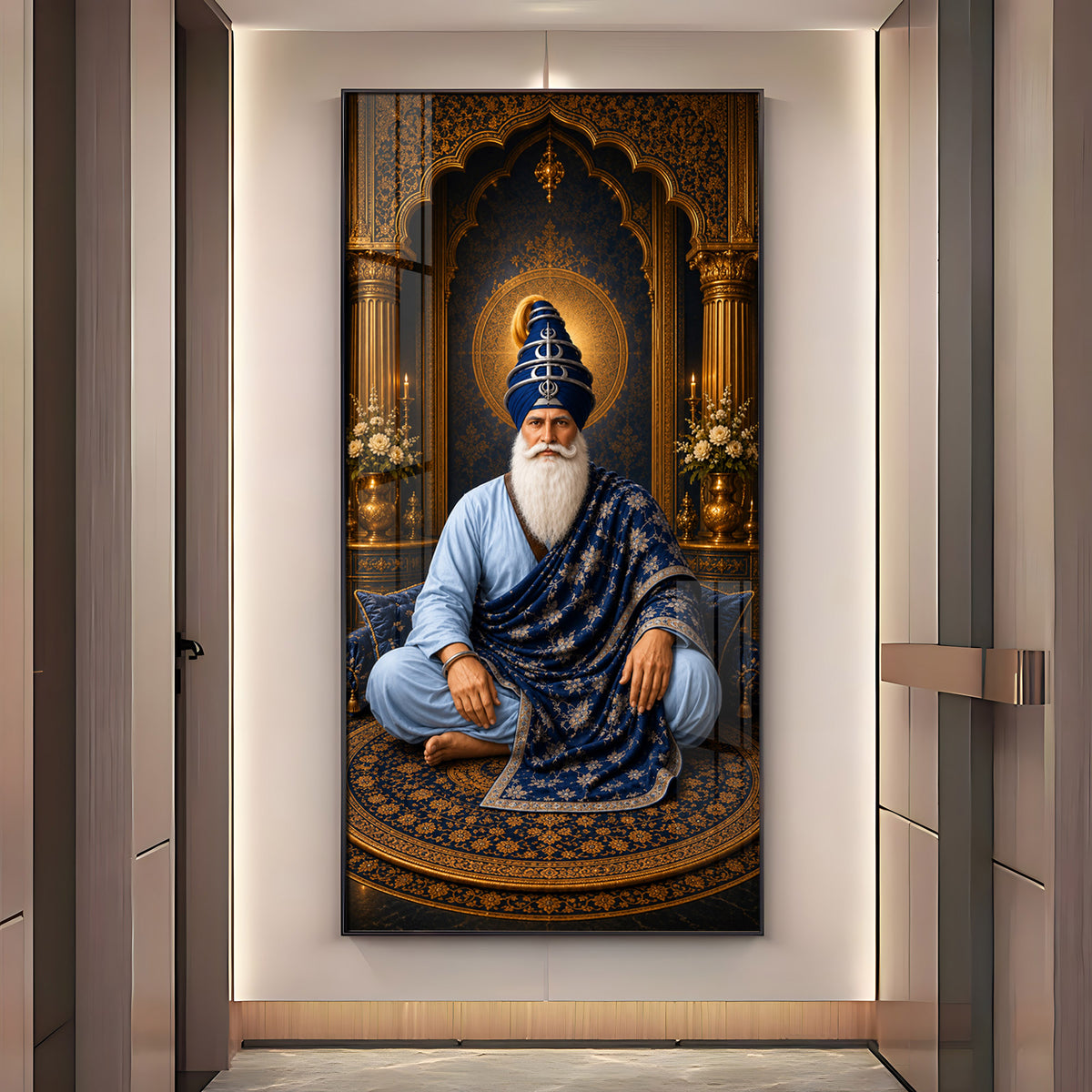 Spiritual Guru Hargobind Ji Premium Acrylic Vertical Wall Art
