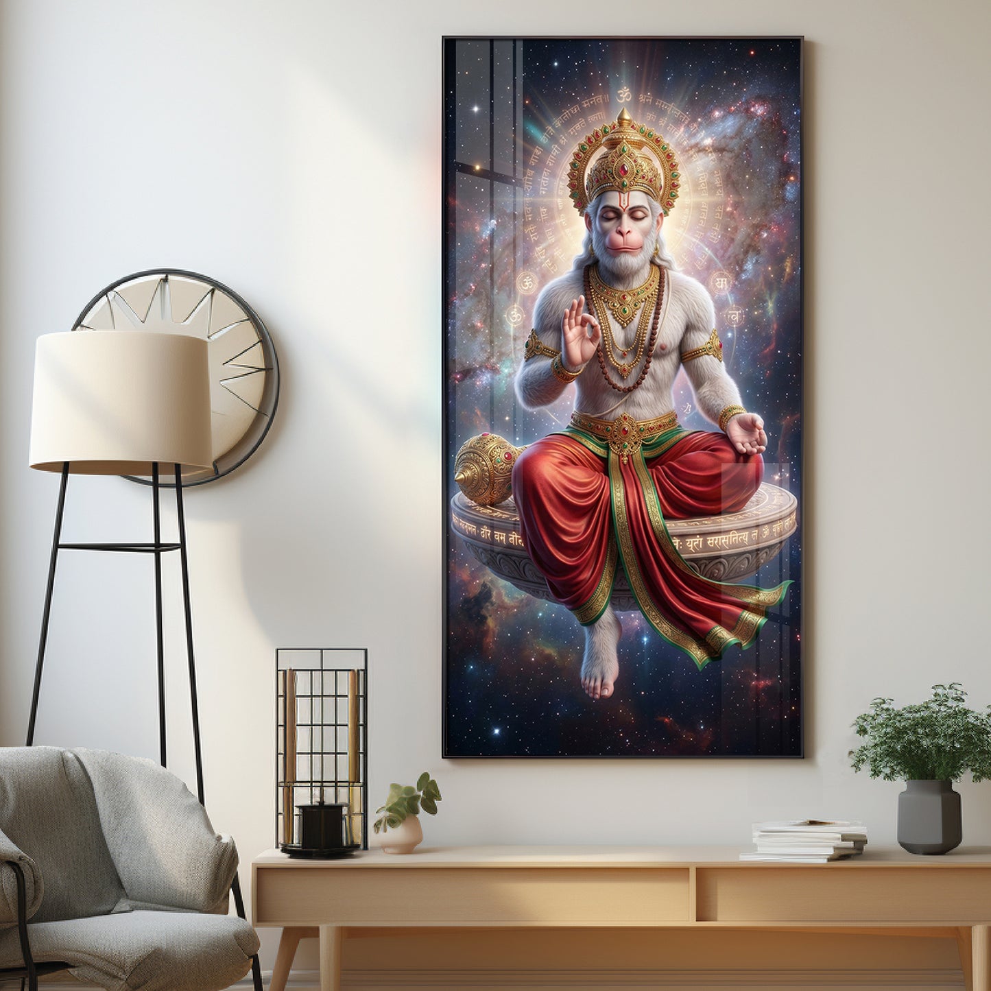 Hanuman's Blessing Premium Acrylic Vertical Wall Art