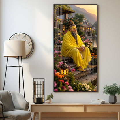 Shri Premanand Ji Maharaj Premium Acrylic Vertical Wall Art
