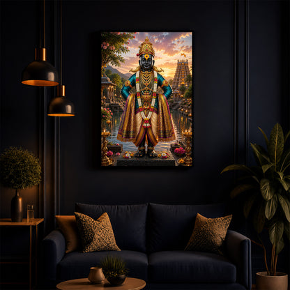 Lord Vitthal Modern Luxury Backlight Vertical Wall Art