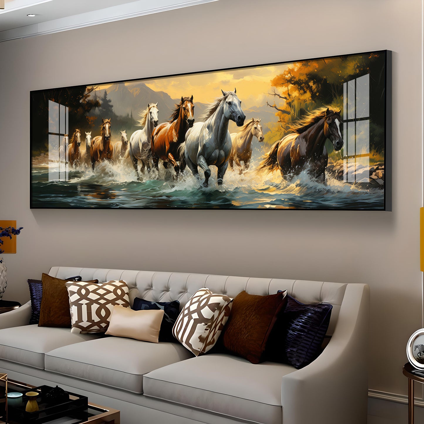 Horses in Harmony Premium Acrylic Horizontal Wall Art