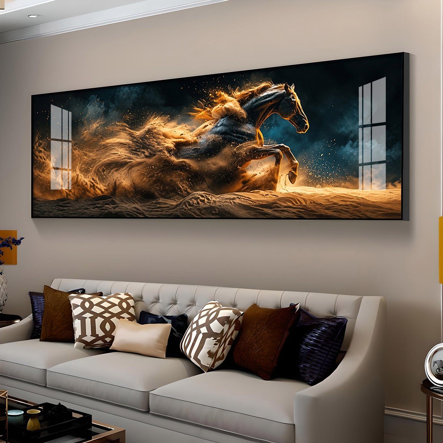 Running Horse Premium Acrylic Horizontal Wall Art