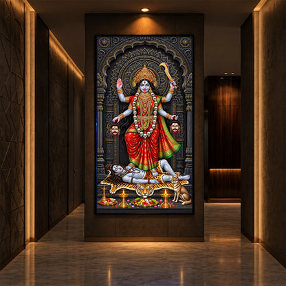 Mahakali Modern Luxury Backlight Vertical Wall Art