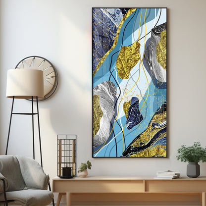 Azure Elegance Premium Acrylic Vertical Wall Art