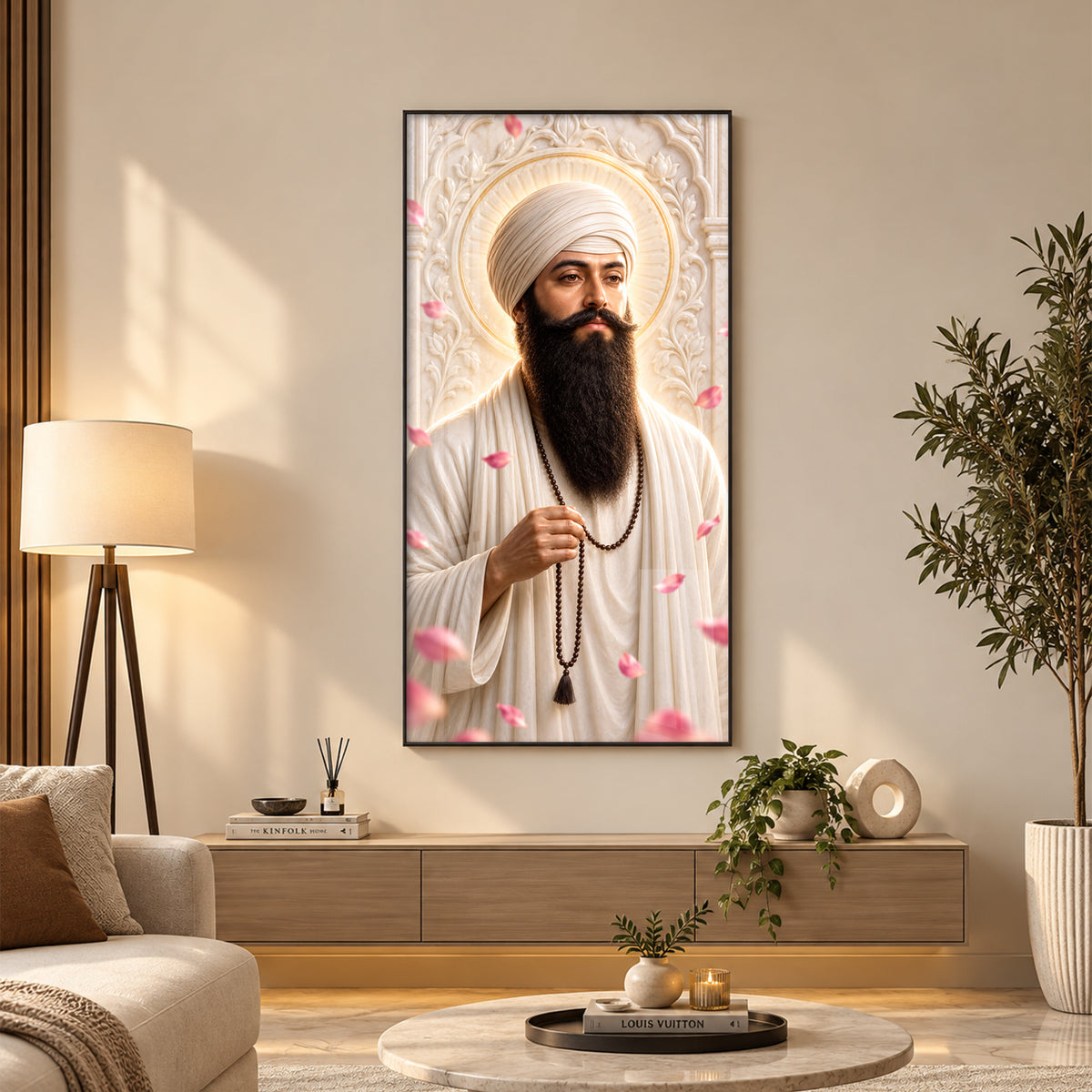 Guru Ram Das Ji Premium Acrylic Vertical Wall Art