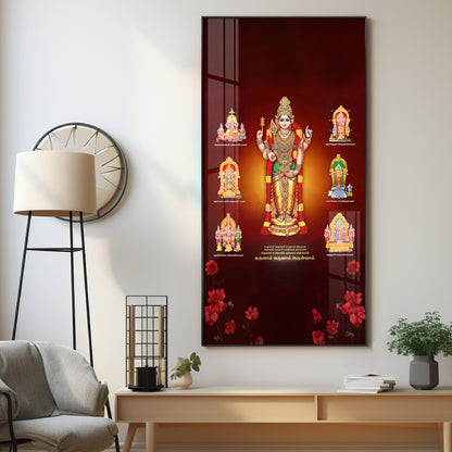 Thiruchendur Lord Murugan Premium Acrylic Vertical Wall Art
