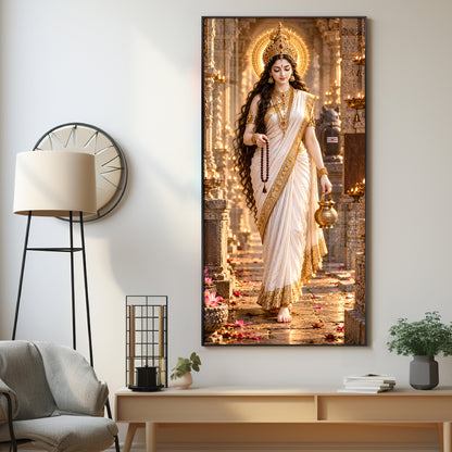 Divine Maa Brahmacharini Premium Acrylic Vertical Wall Art