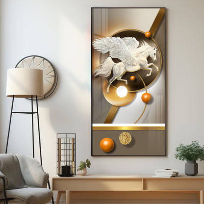 Flying Horse Premium Acrylic Vertical Wall Art