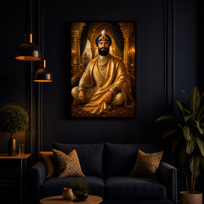 Sri Guru Gobind Singh Ji Modern Luxury Backlight Vertical Wall Art