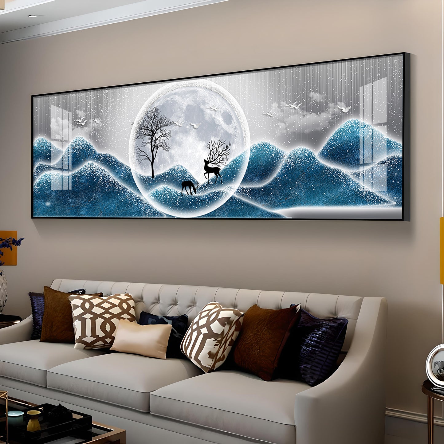 Frosty Night Whispers Premium Acrylic Horizontal Wall Art