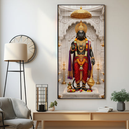 Divine Guardian Hanuman Premium Acrylic Vertical Wall Art
