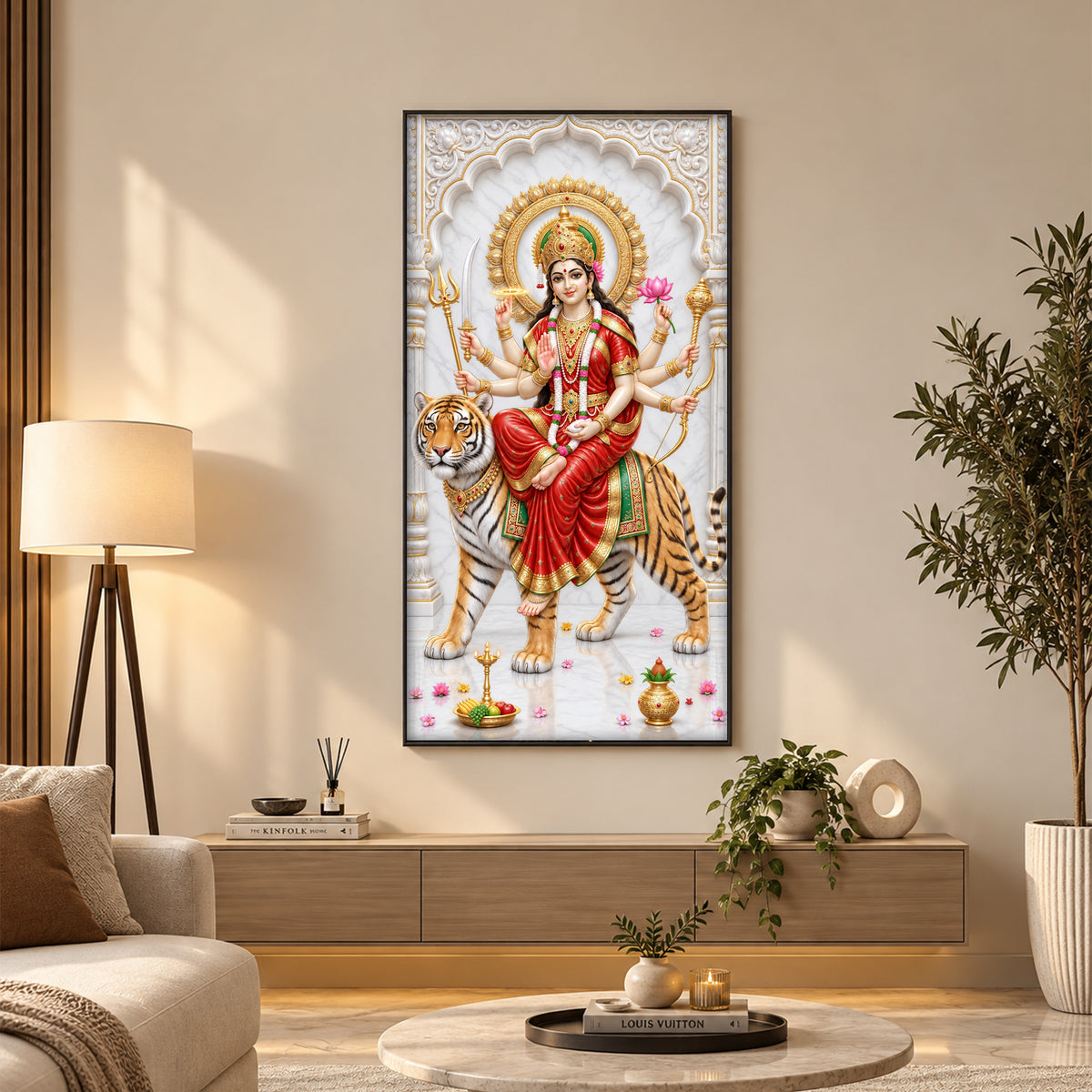 Maa Ambika Premium Acrylic Vertical Wall Art