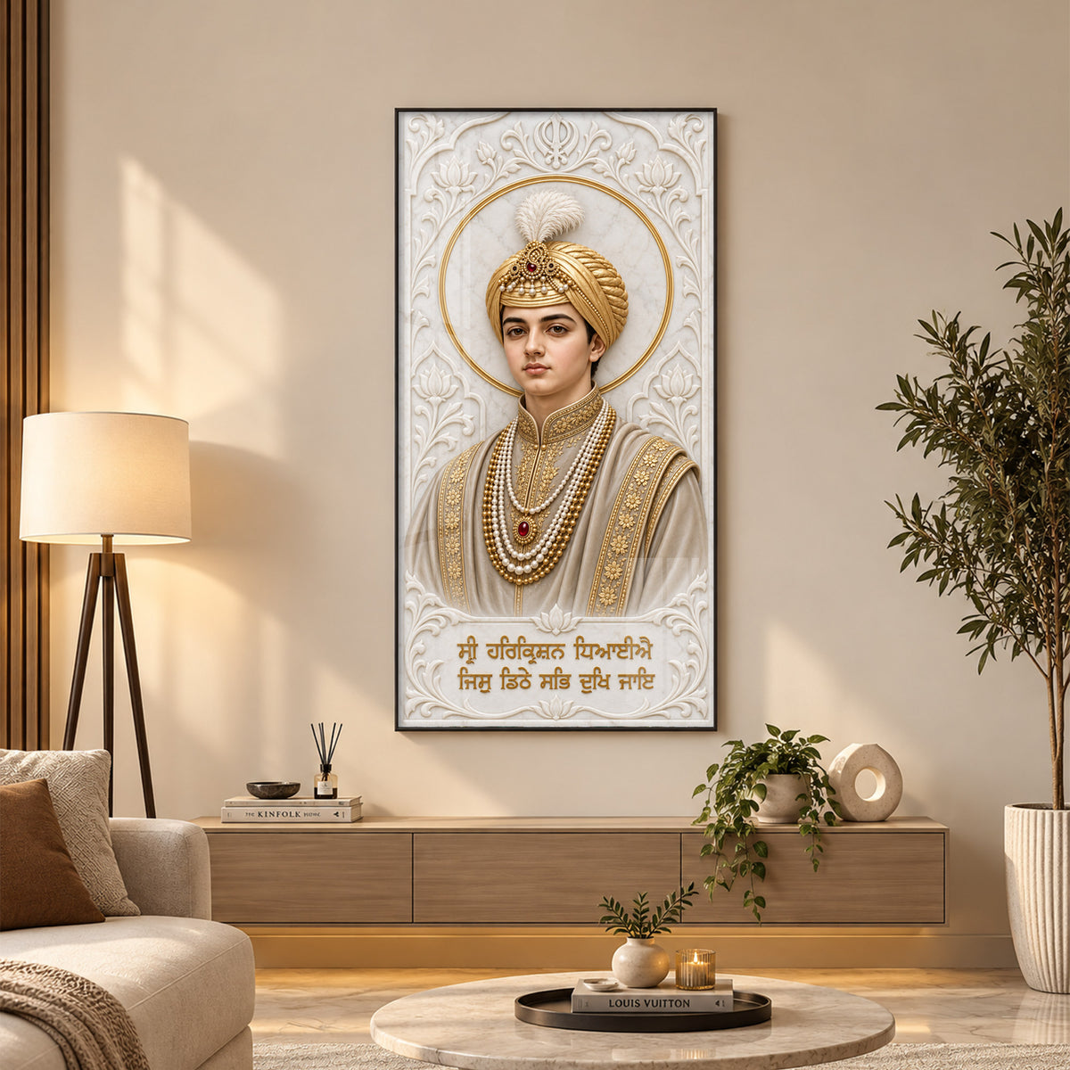 Sacred Sri Harkrishan Premium Acrylic Vertical Wall Art