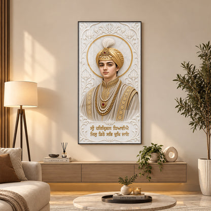 Sacred Sri Harkrishan Premium Acrylic Vertical Wall Art