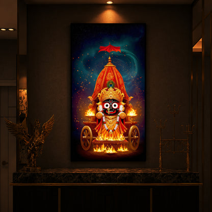 Jagannath Prabhu Modern Luxury Backlight Vertical Wall Art