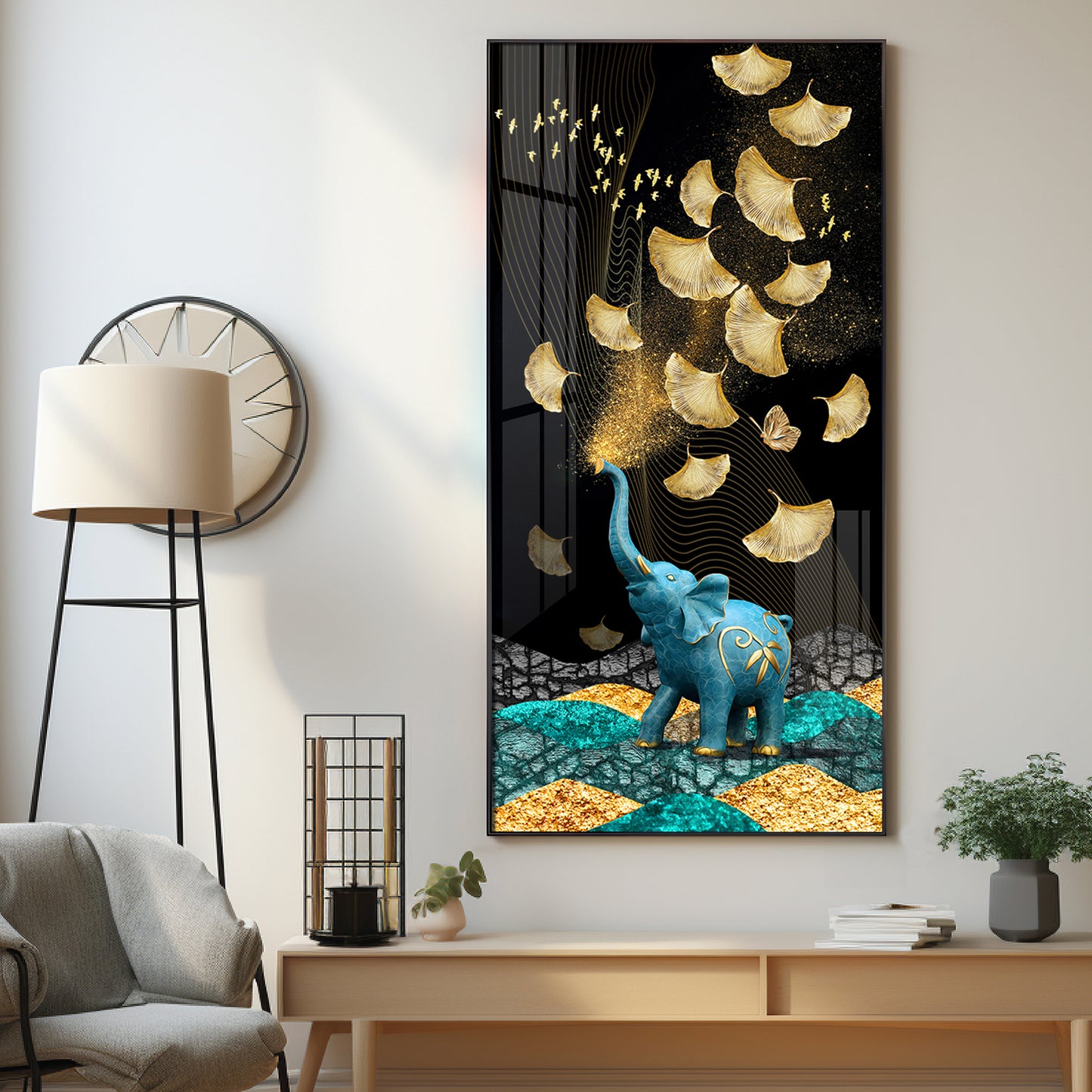 Enchanted Elephant Dreams Premium Acrylic Vertical Wall Art
