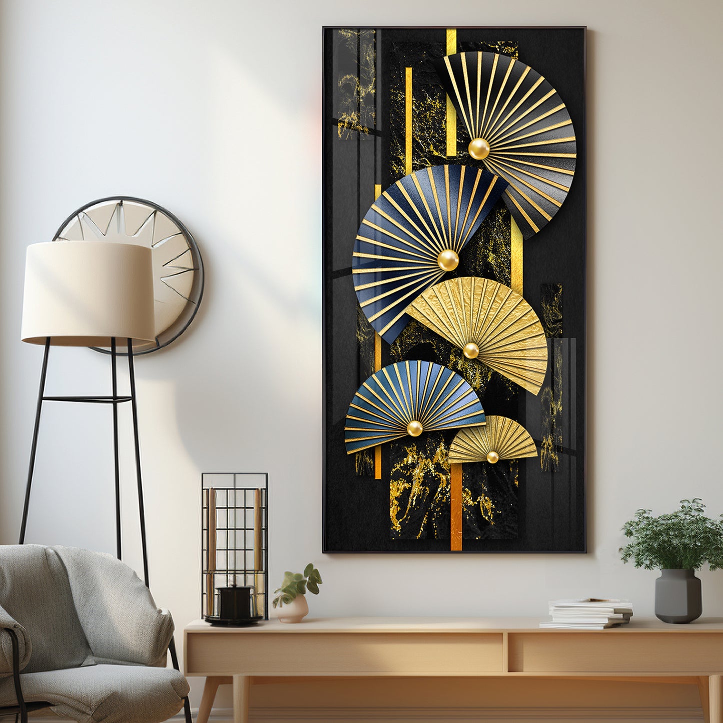 Modern Minimalist Fish Premium Acrylic Vertical Wall Art