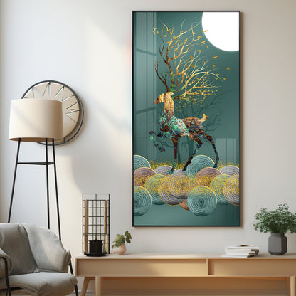Colorful Deer Premium Acrylic Vertical Wall Art