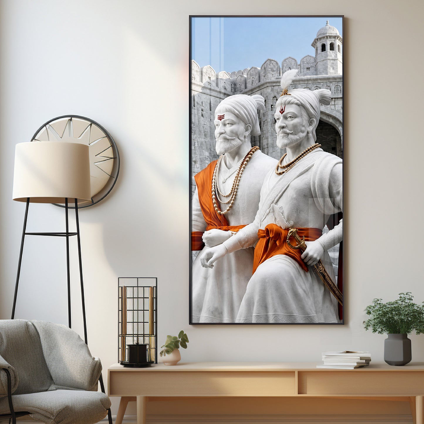 Chhatrapati Shivaji Maharaj & Sambhaji Maharaj Premium Acrylic Vertical Wall Art