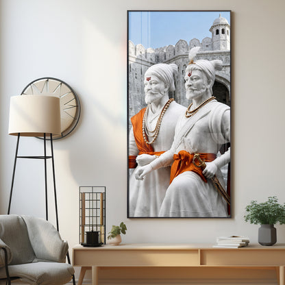 Chhatrapati Shivaji Maharaj & Sambhaji Maharaj Premium Acrylic Vertical Wall Art