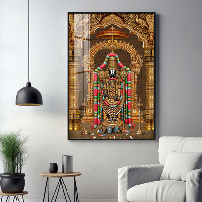 God Tirupati Balaji Premium Acrylic Vertical Wall Art